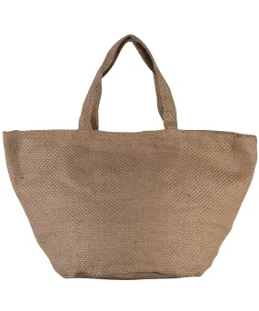 100 natural yarn dyed jute bag | Natural/Cappuccino