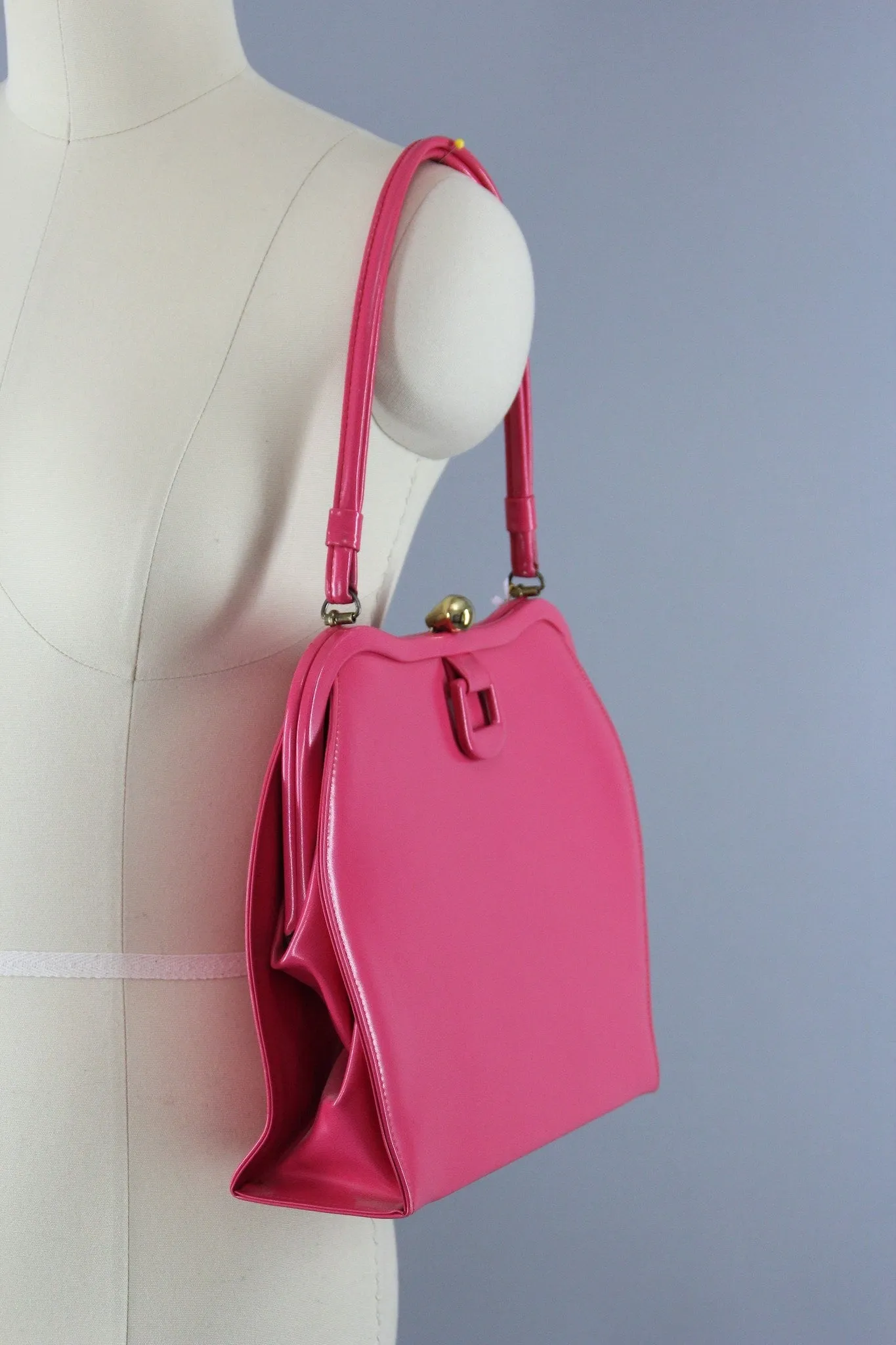 1960s Vintage Mod Pink Frame Purse Handbag by Theodor California