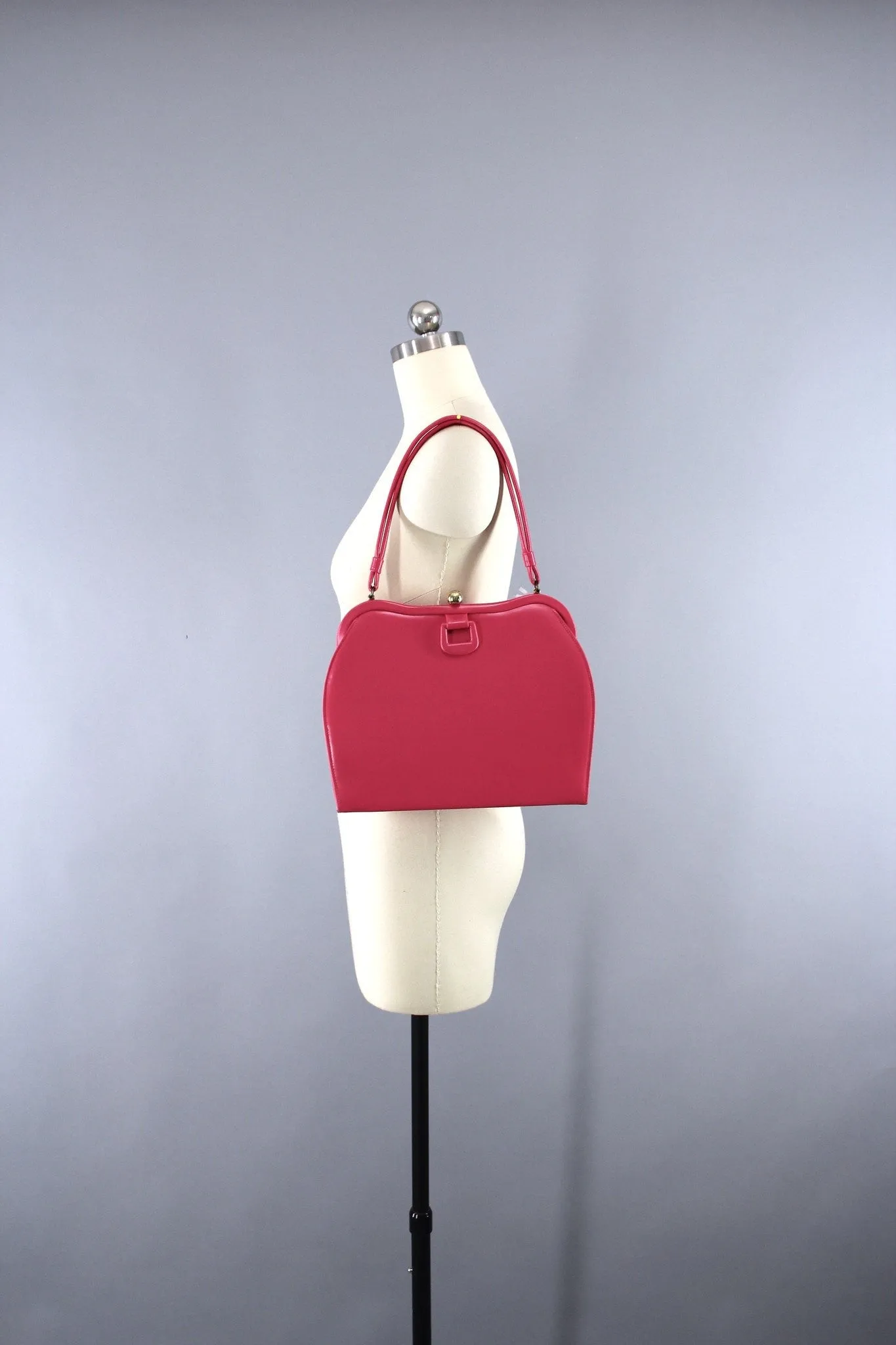 1960s Vintage Mod Pink Frame Purse Handbag by Theodor California