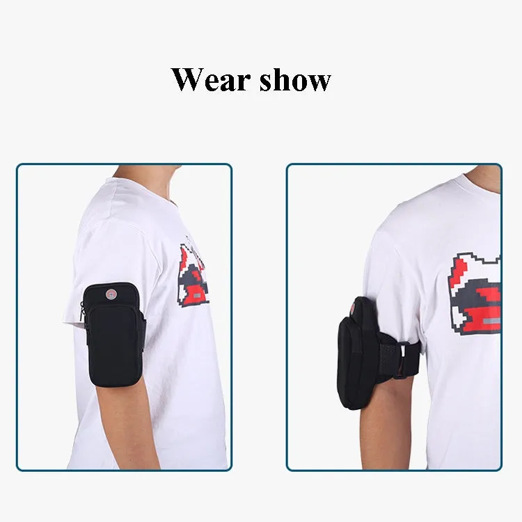 3 PCS Running Mobile Phone Arm Bag Men And Women Fitness Outdoor Hand Bag Wrist Bag  for Mobile Phones Within 6.5 inch(Rose Red)