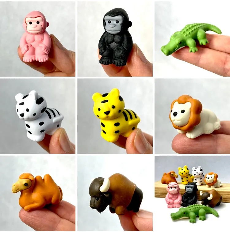 382371 IWAKO SAFARI ANIMAL ERASER-30