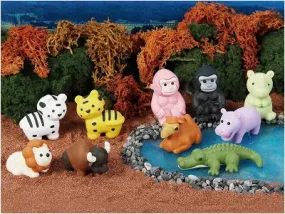 382371 IWAKO SAFARI ANIMAL ERASER-30