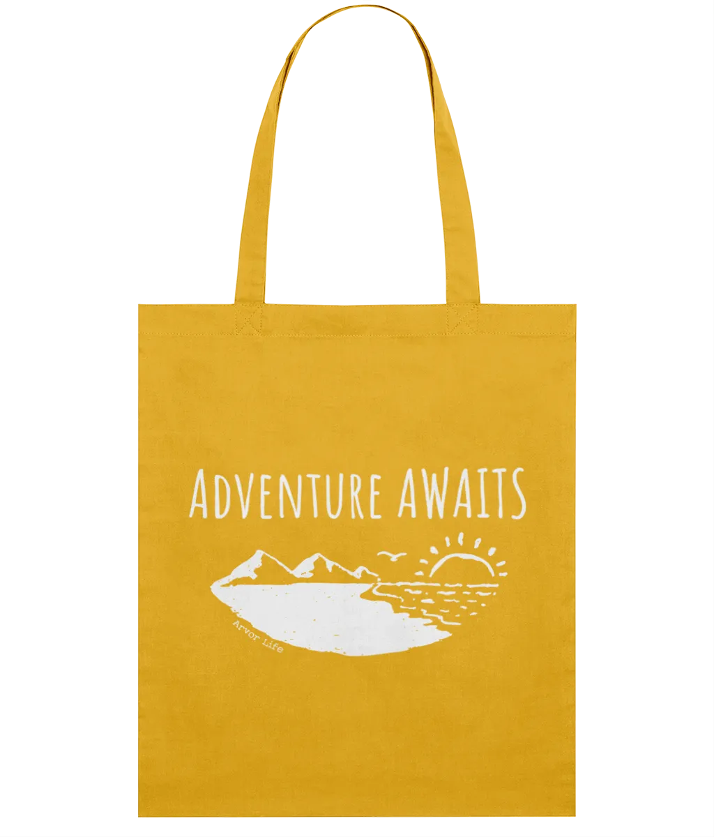 Adventure Awaits Organic Cotton Tote Bag