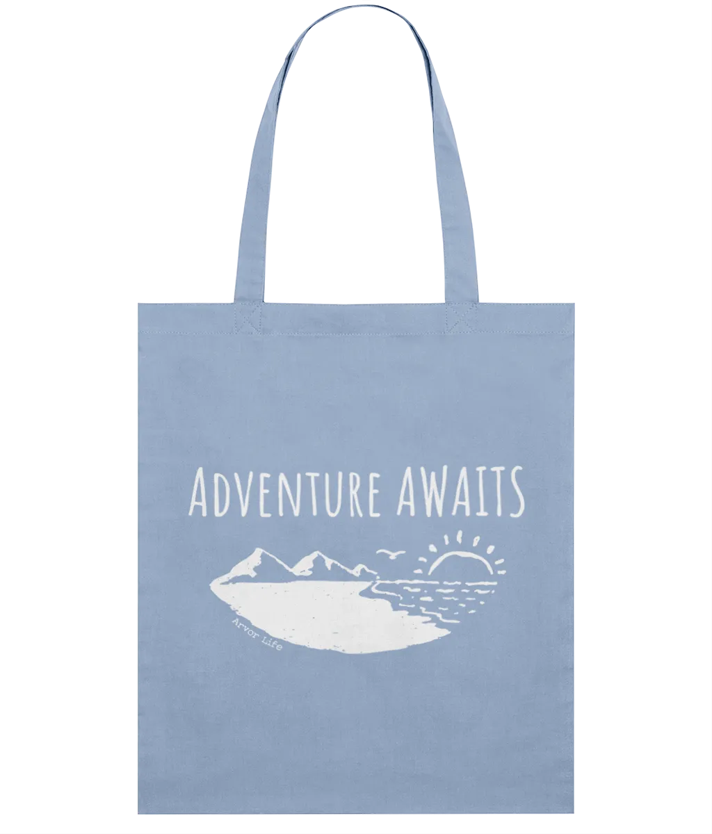 Adventure Awaits Organic Cotton Tote Bag