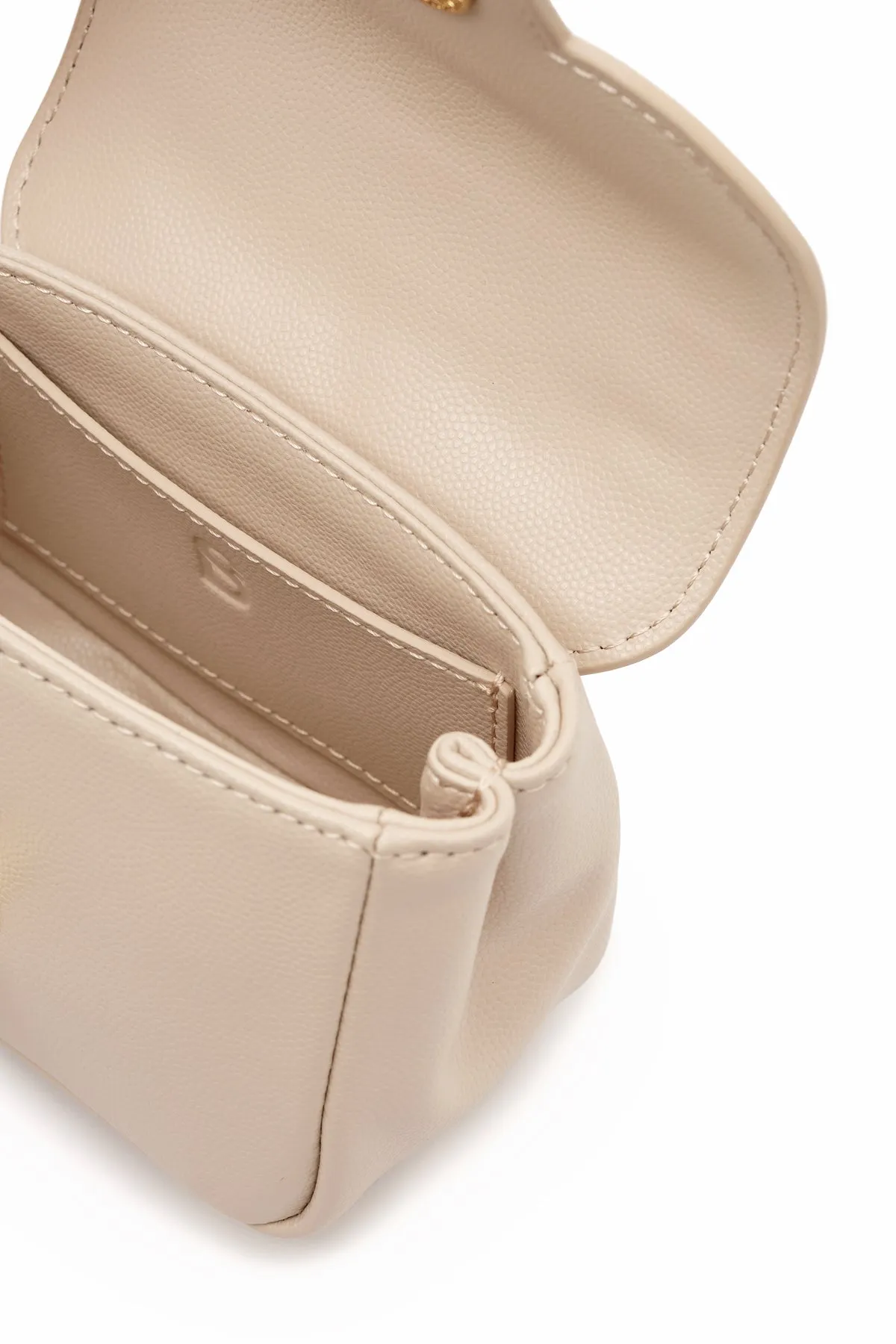 Alma Leather Micro Bag - Cream