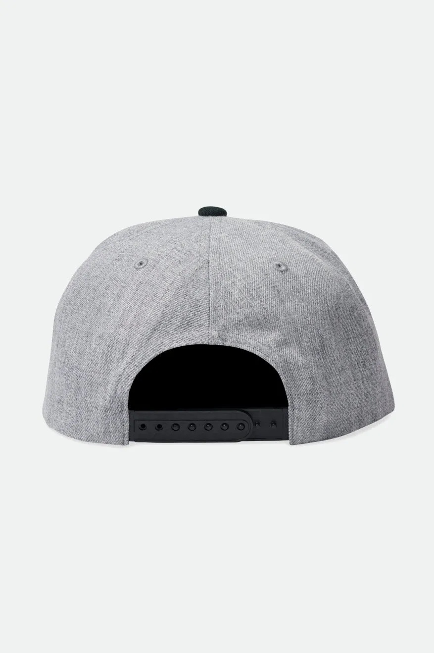 Alpha Square Netplus MP Snapback - Heather Grey/Black