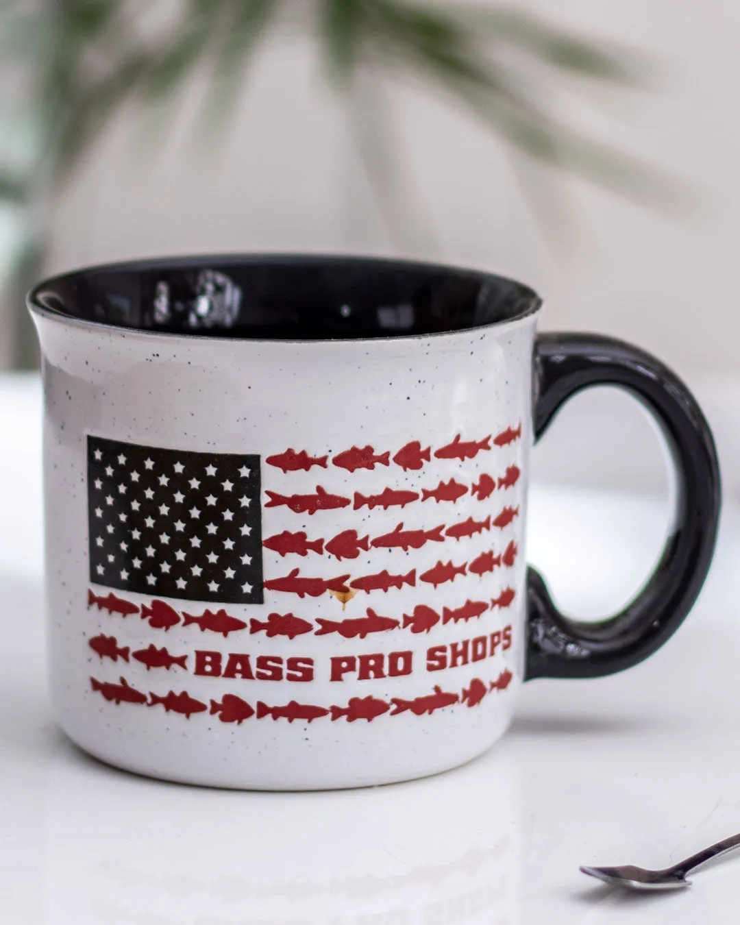 American Fishing Coffee Mug - Black