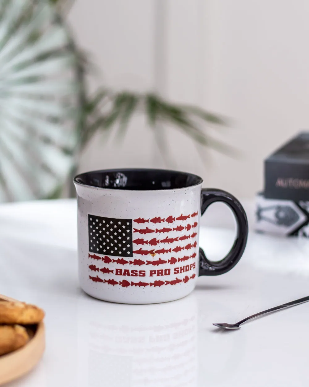 American Fishing Coffee Mug - Black