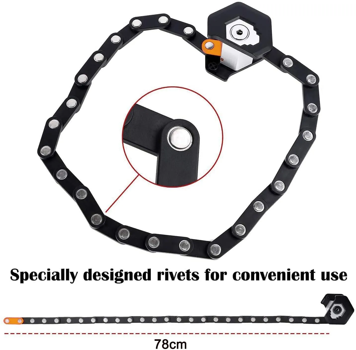 Anti-Theft Foldable Bike Chain Lock