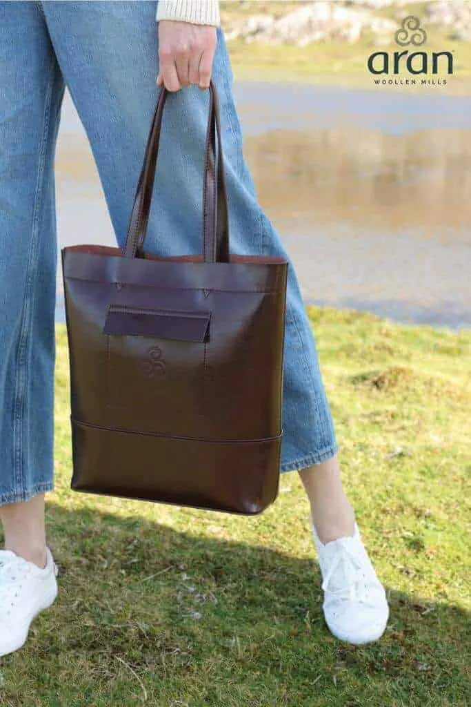 Aran Woollen Mills Large Leather Tote