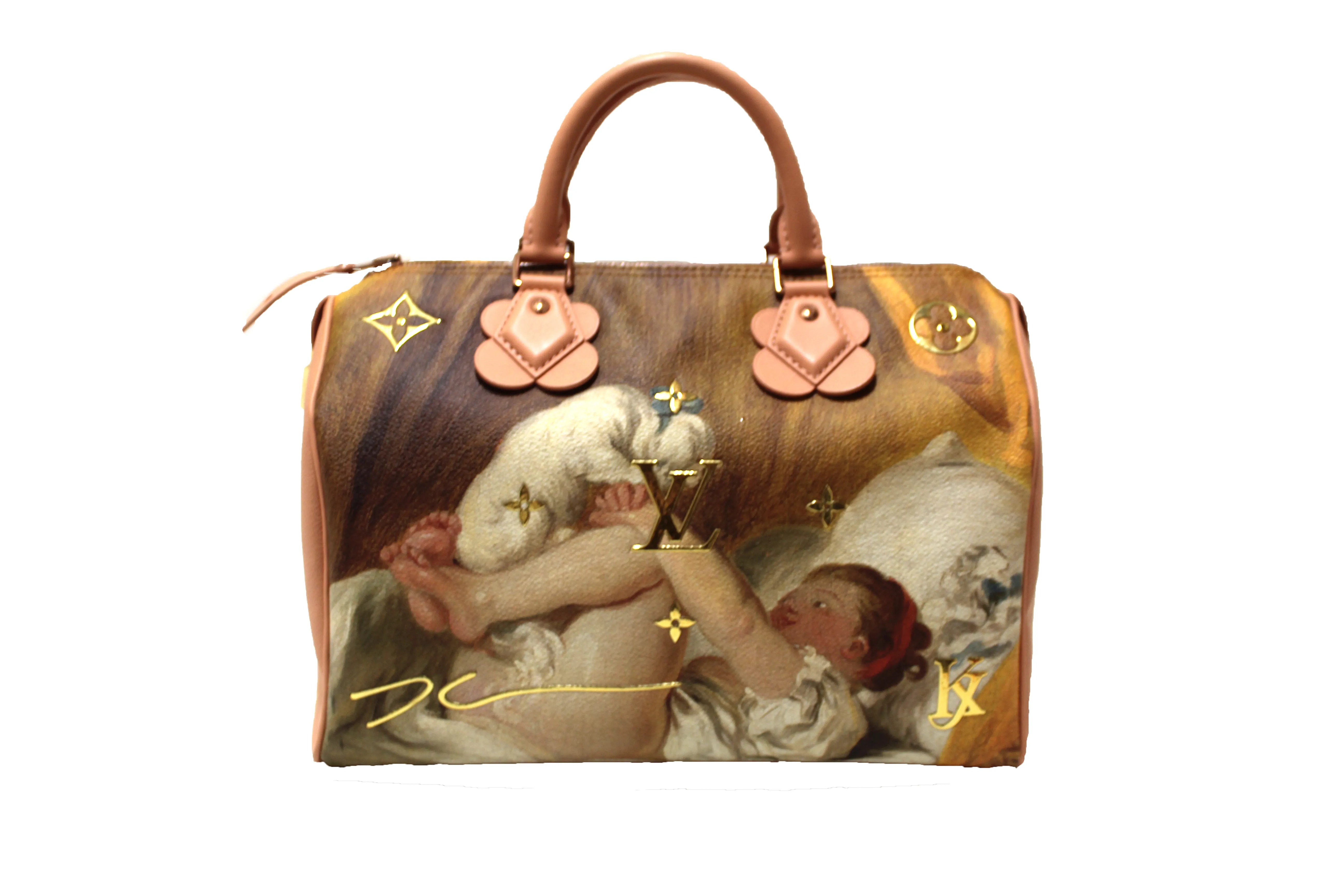 Authentic Louis Vuitton Limited Edition Masters Speedy 30 Jeff Koons Fragonard Bag