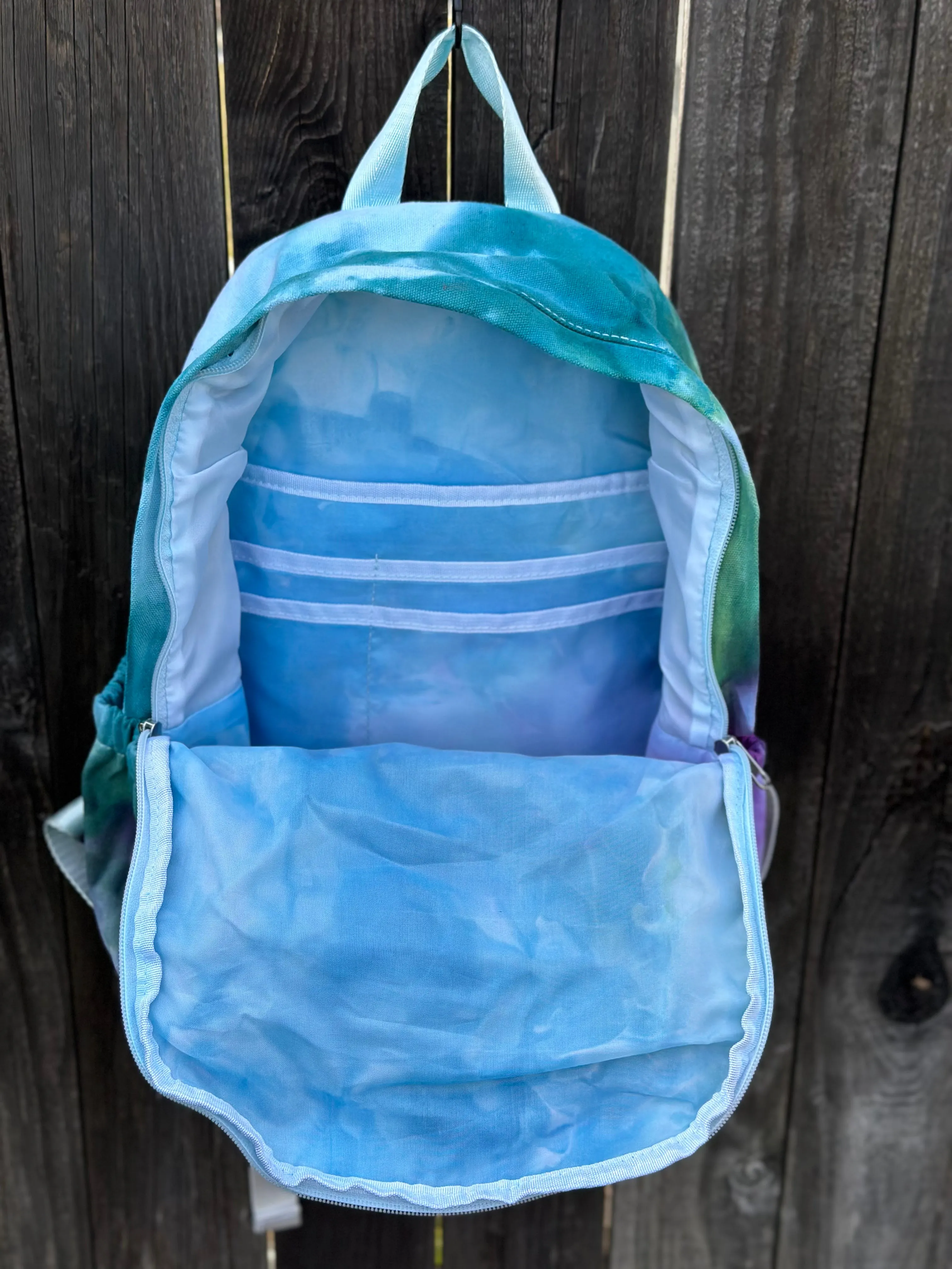 Backpack in Purple and Blue