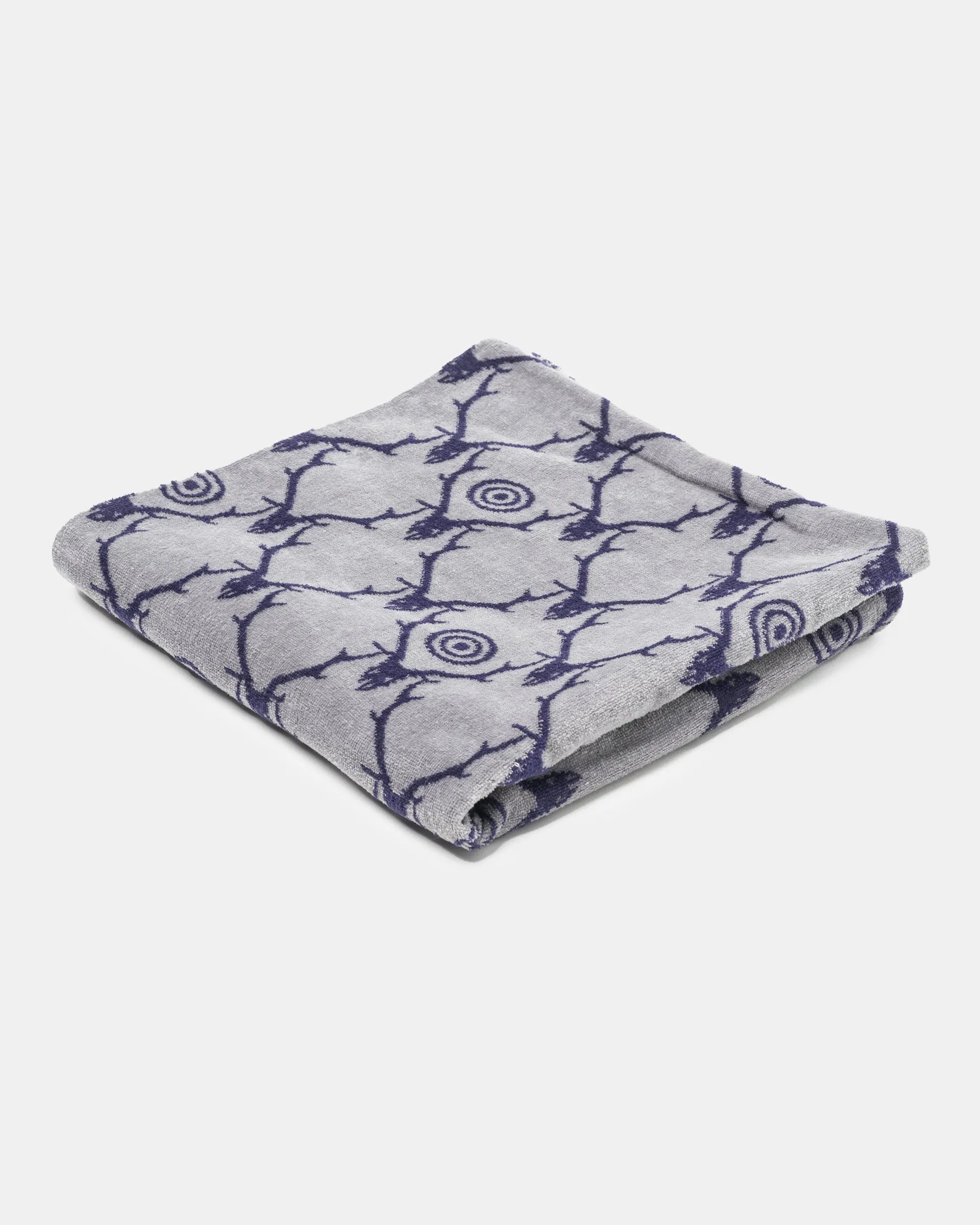 Bath Towel in Grey and Purple