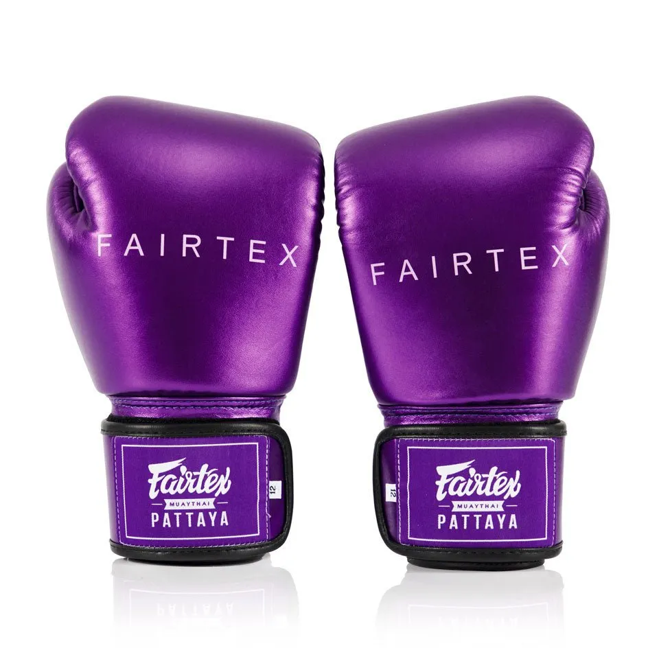 BGV22 Fairtex Metallic Purple Boxing Gloves