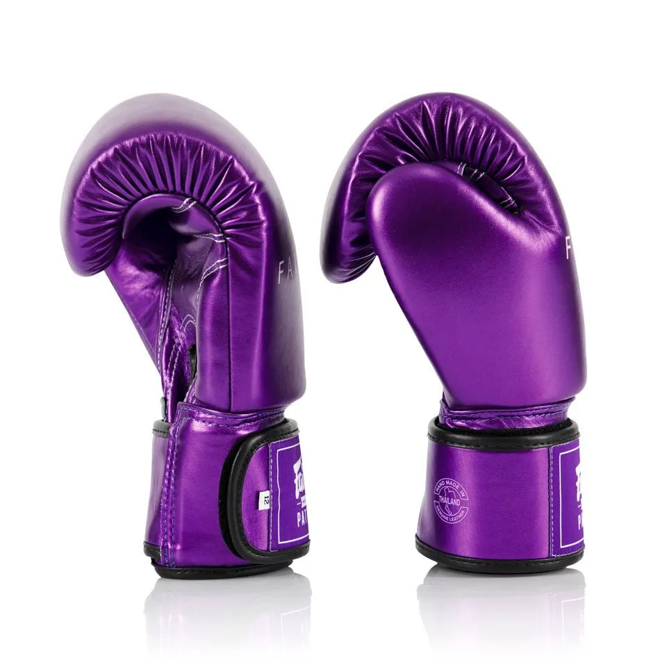 BGV22 Fairtex Metallic Purple Boxing Gloves