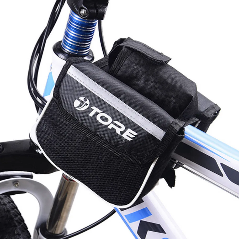 Bicycle Top Frame Double Pouch With Water Bottle Holder