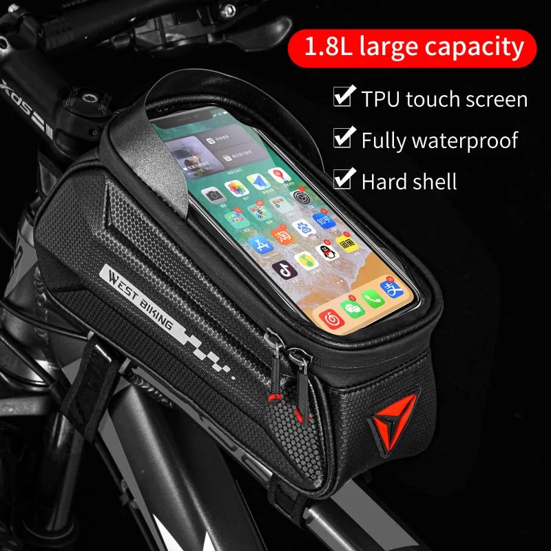 Bike Bag MTB Road Bike Saddle Bag Tools Pannier Waterproof Reflective Front Frame Phone Bag Cycling Accessories