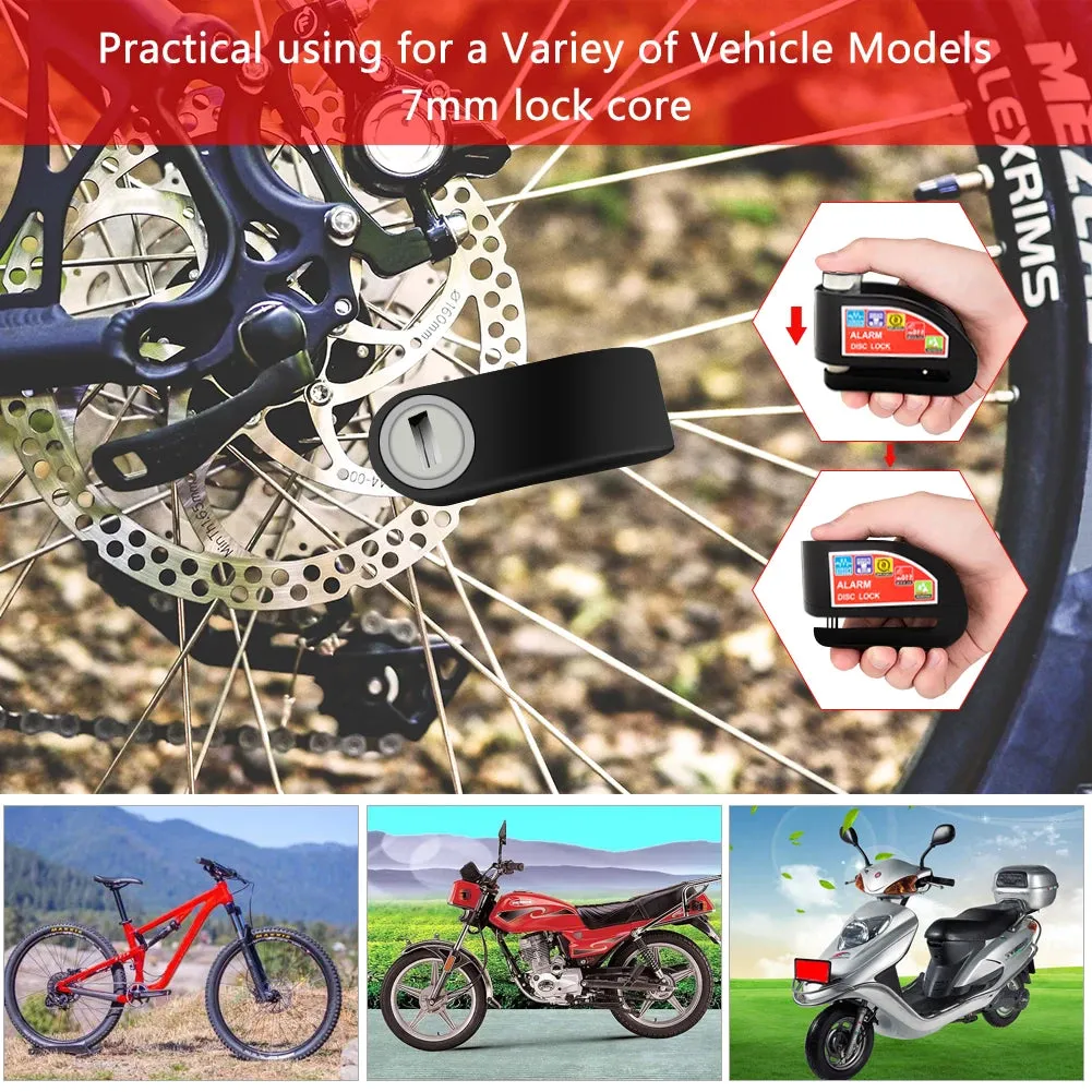 Bike Protection Padlock Disc Alarm