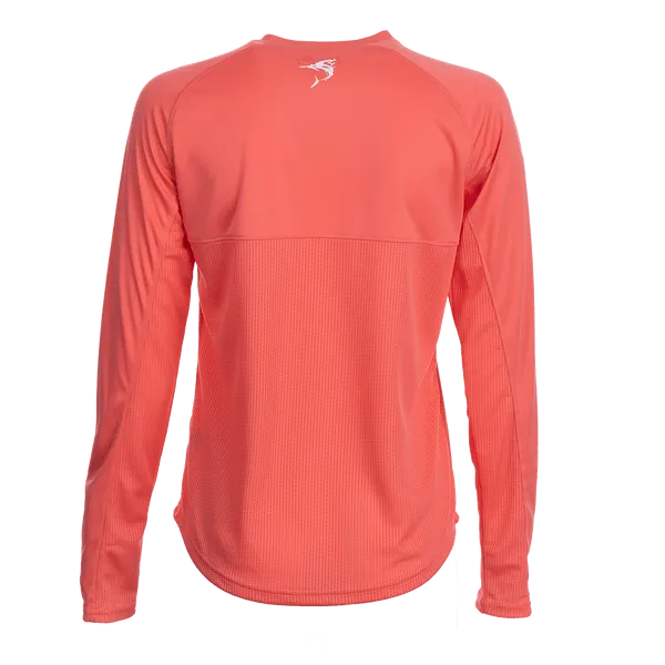 Bimini Bay Women's Cabo Long Sleeve Coral Shirt