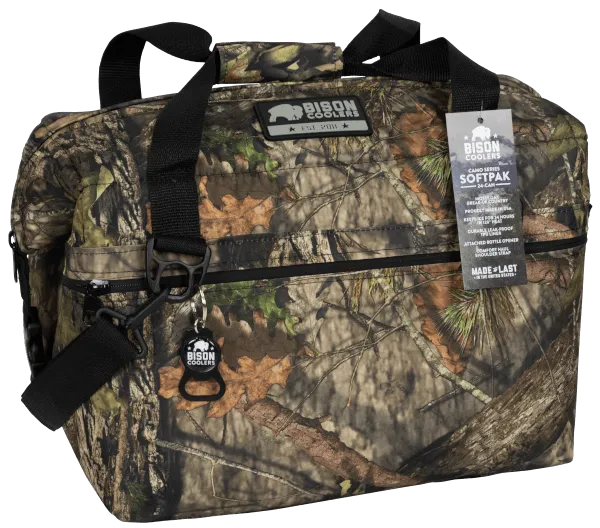 Bison 24 Can - Mossy Oak Camo SoftPak Cooler