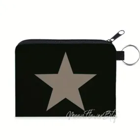 Black Star Coin Purse Card Pouch