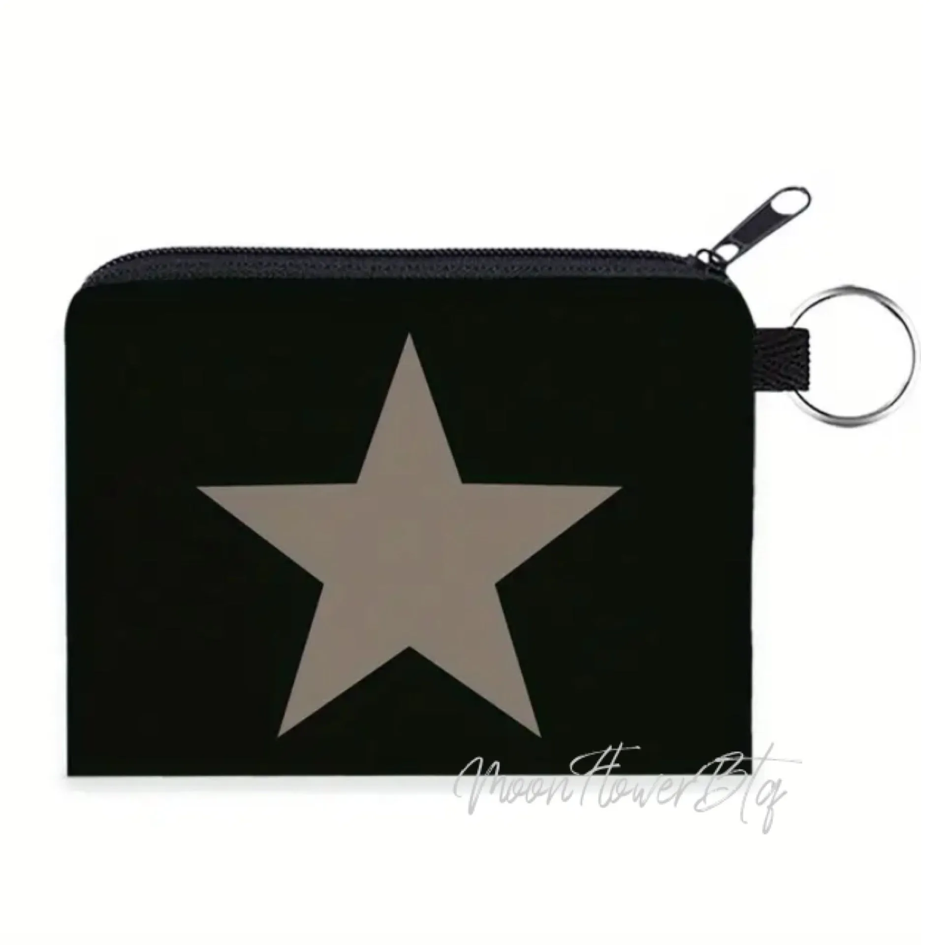 Black Star Coin Purse Card Pouch