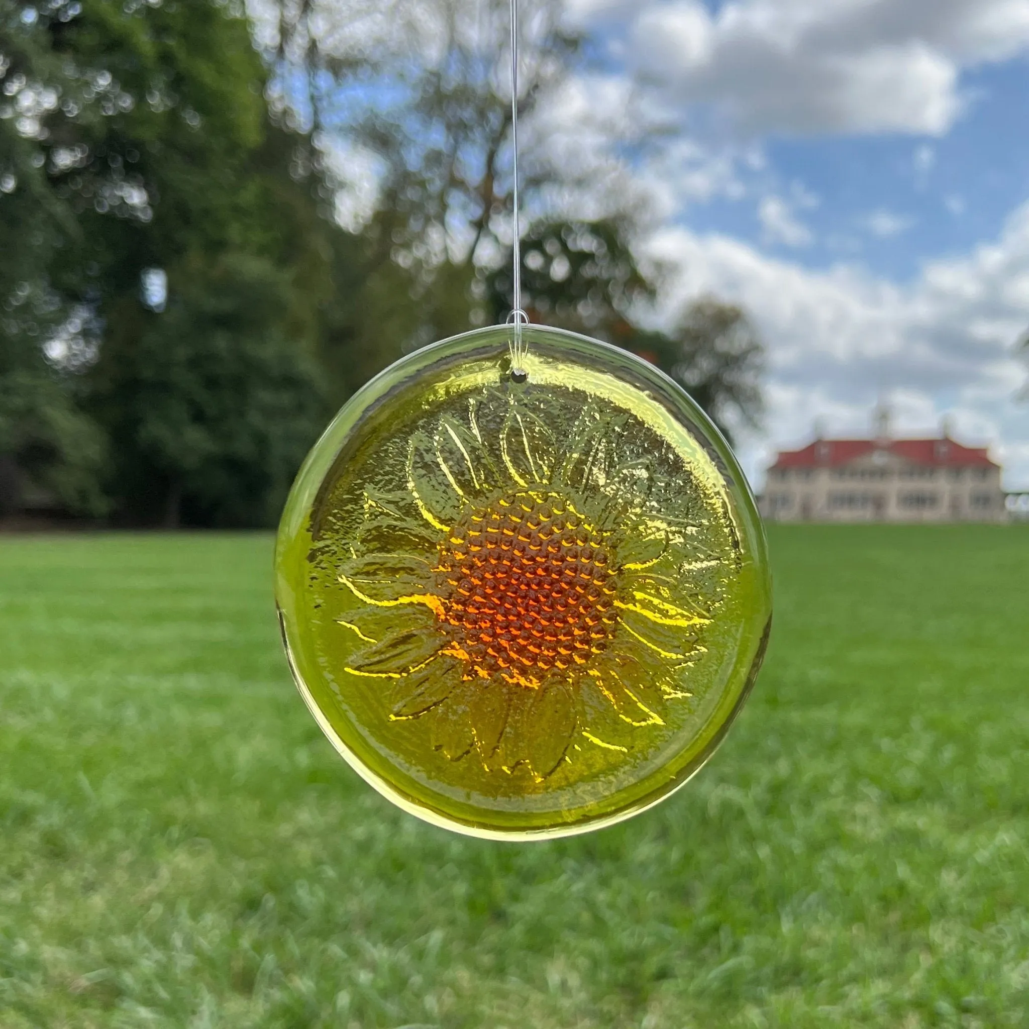 Blenko Sunflower Glass Suncatcher