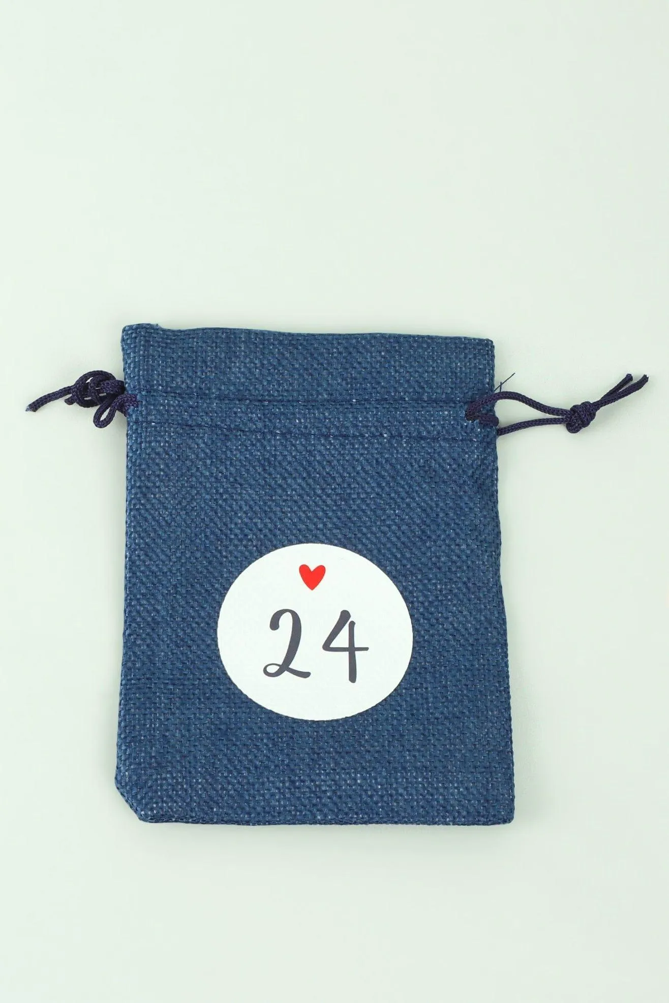 Blue and Grey Cloth Reusable Advent Calendar Bags