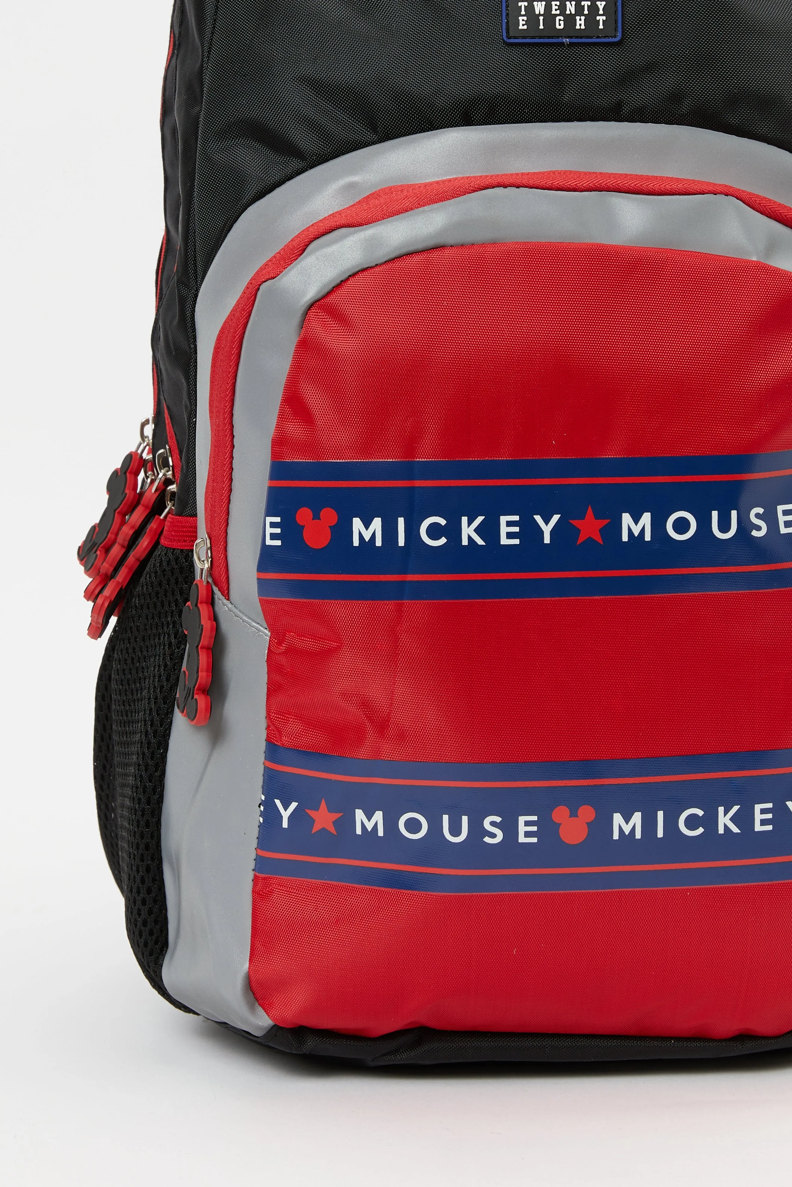 Boys Black And Red Mickey Mouse Teens 18" Backpack