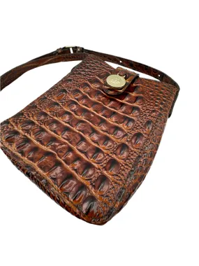 Brahmin Brown Crocodile Crossbody Y2K