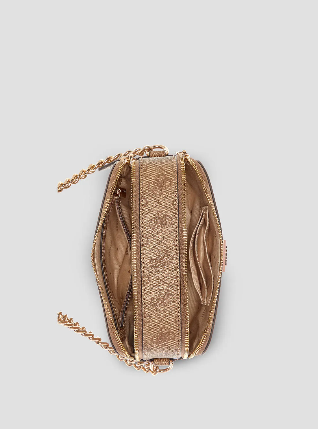 Brown Logo Noelle Camera Crossbody Bag