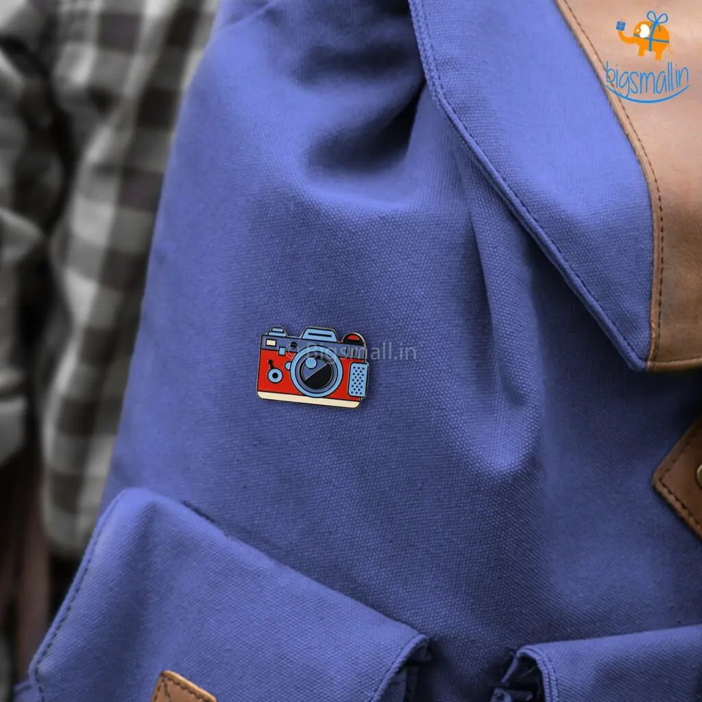 Camera Metallic Lapel Pin