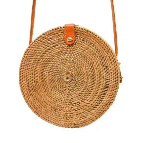 Camilla Round Rattan Bag - Nantucket Stripe