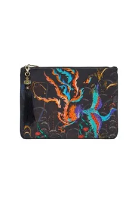 CAMILLA WISE WINGS SMALL CANVAS CLUTCH