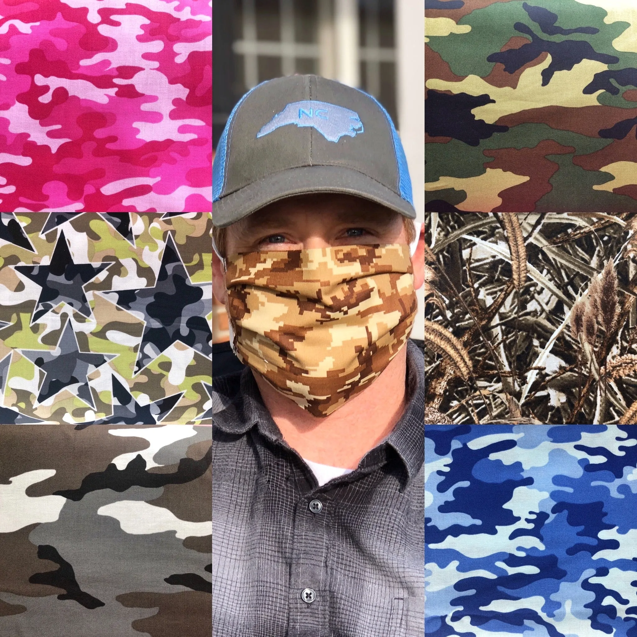 Camo face masks Washable Reusable Eco Friendly