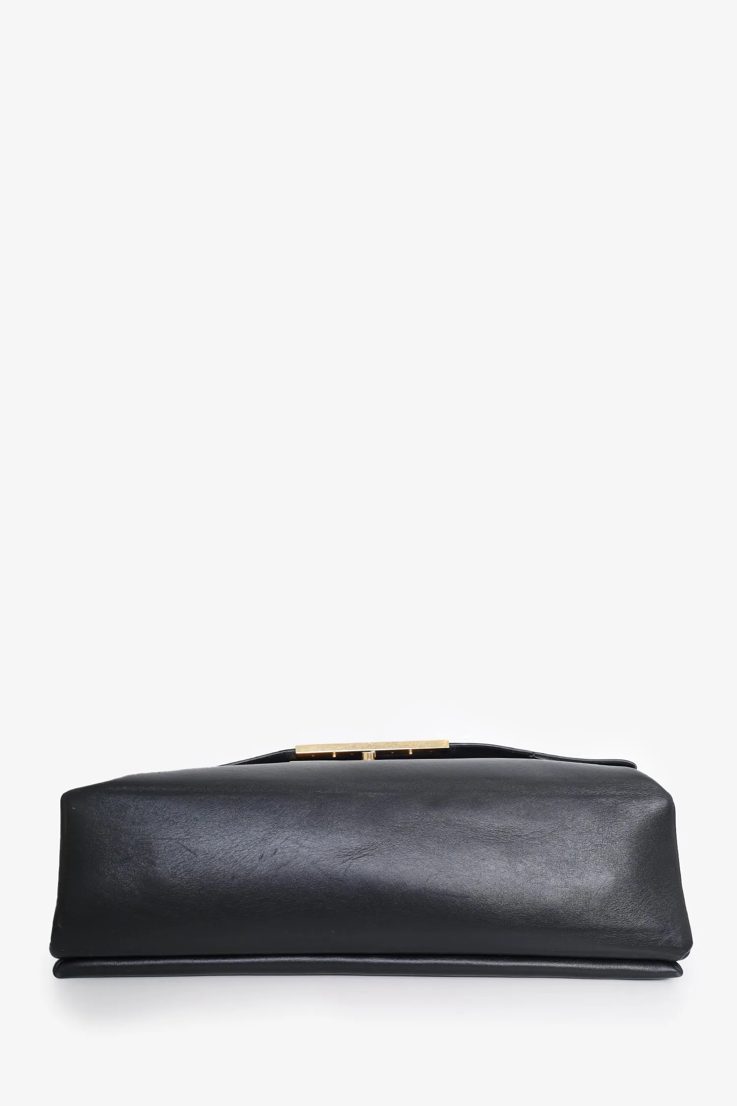 Celine Black Leather 'Blade' Shoulder Bag