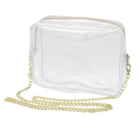 Clear Camera Crossbody w/ Gold Hardware