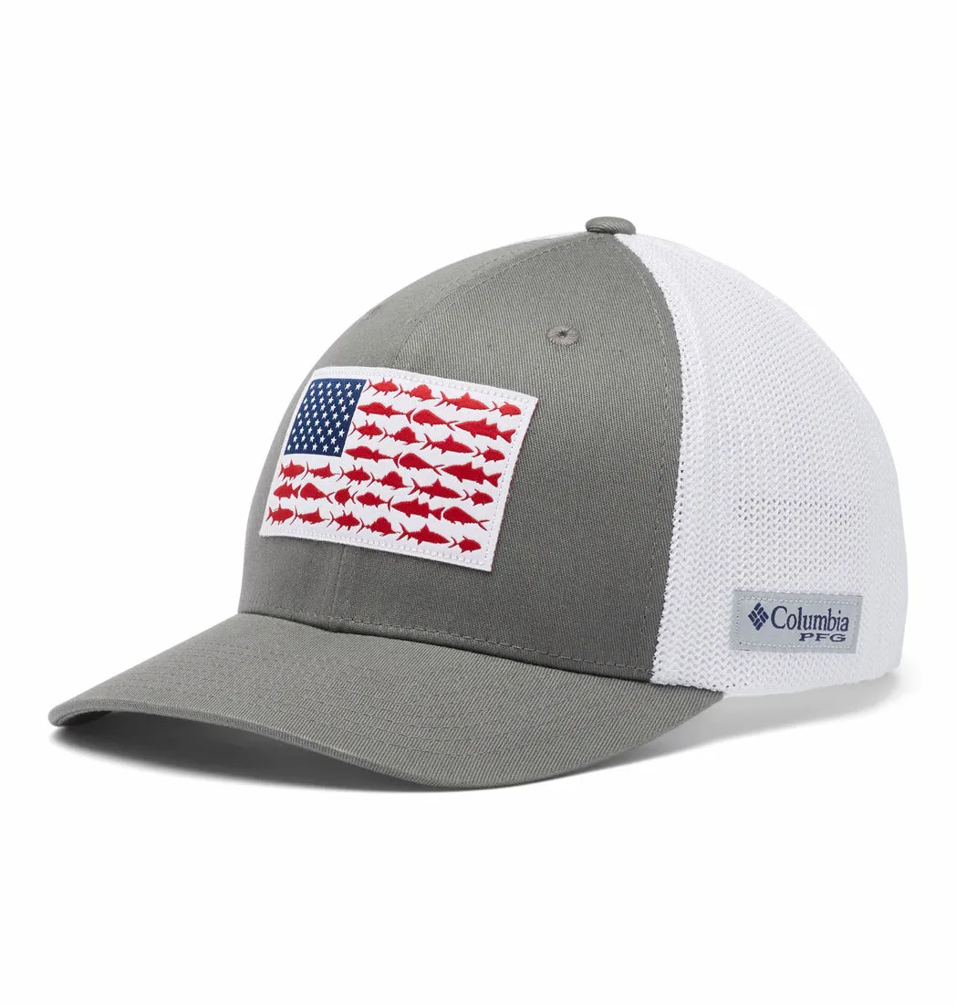 Columbia Mens PFG Mesh Fish Flag Ball Cap