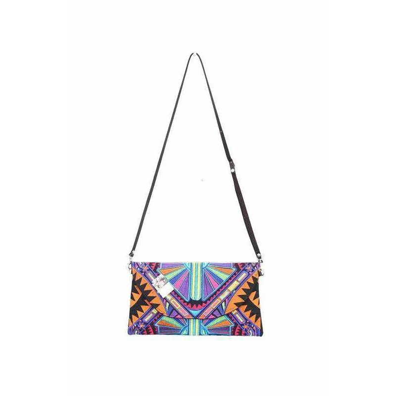 Convertible Embroidered Clutch Crossbody Bag - Thailand