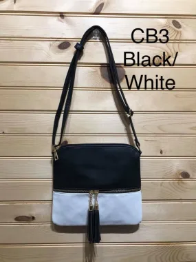 Cross Body Purse - Black and White