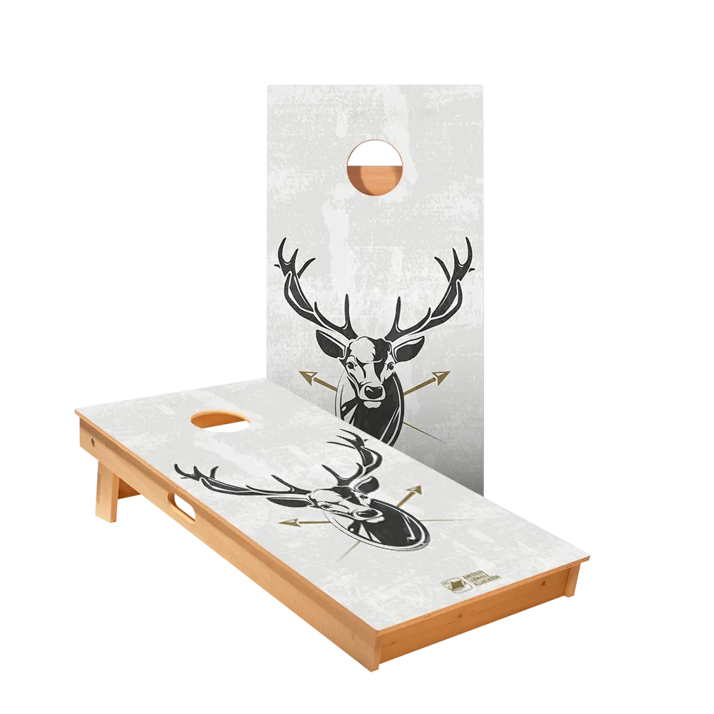 Deer Illustration Star Cornhole Boards