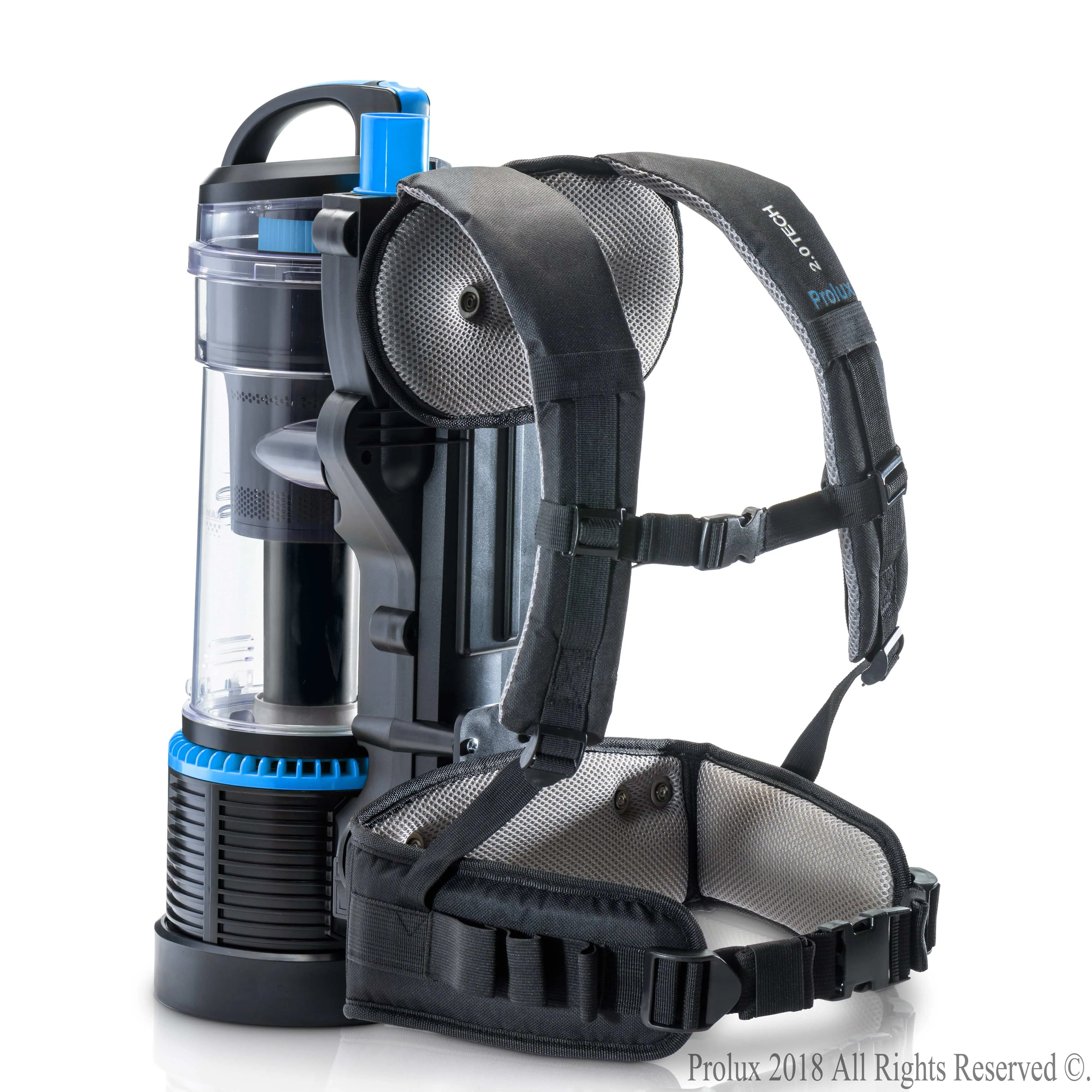 Demo 1 Hour Prolux 2.0 Cordless Bagless Upright Backpack Vacuum with Lithium Ion Batteries