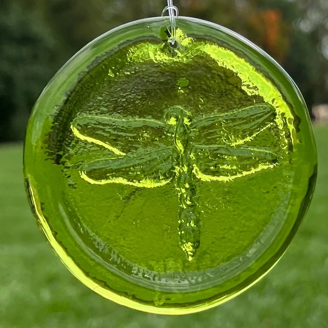 Dragonfly Glass Suncatcher - Blenko Glass