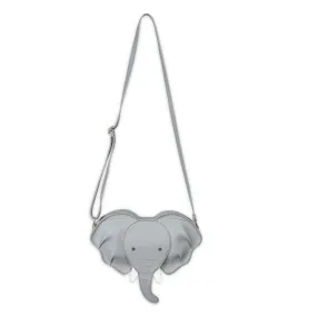 Dumbo Elephant Crossbody Bag for Kids | Vegan Leather | Brilliant Silver Color | Velvet Lining