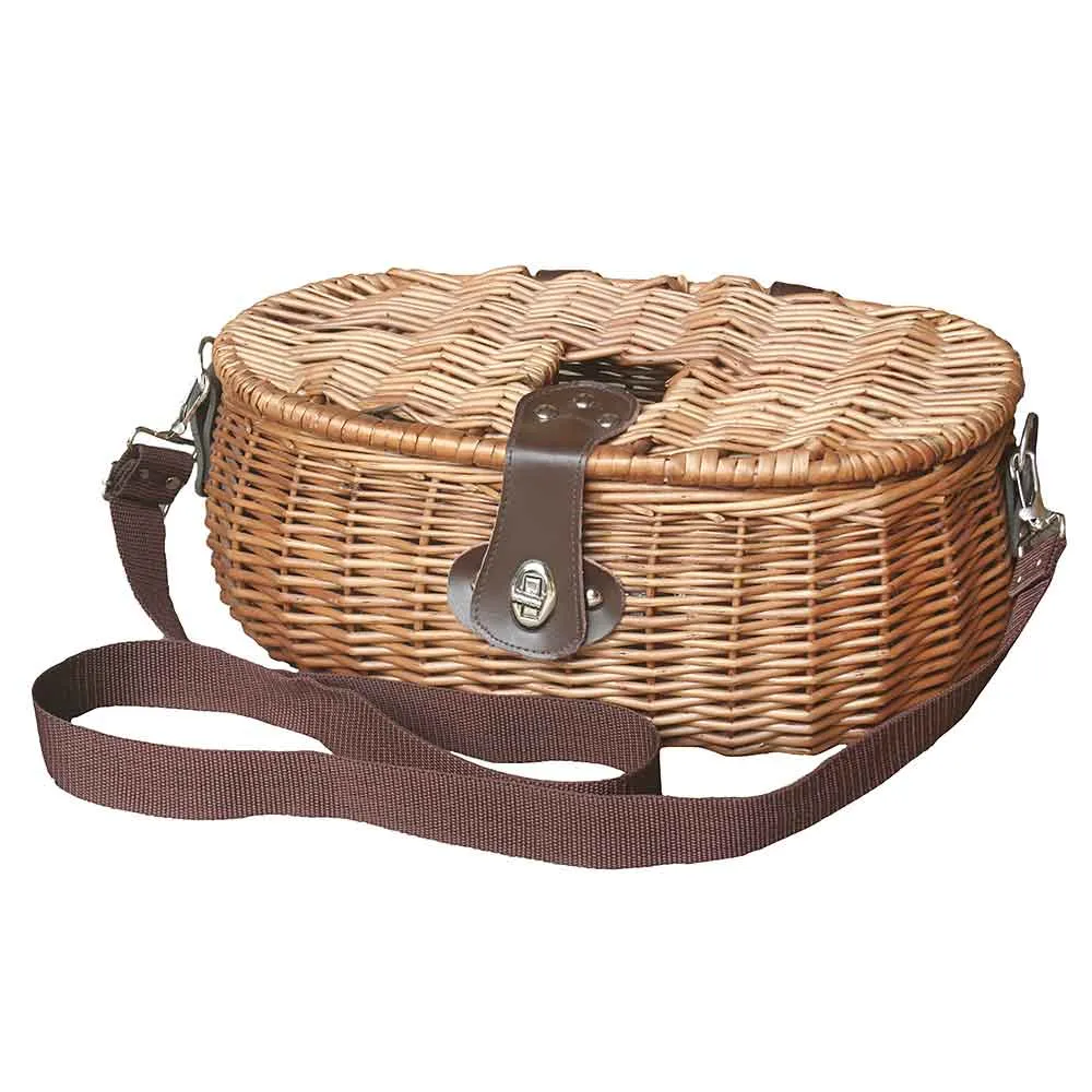 Fisherman's Fishing Creel Basket In Double Steamed Willow 002 by Willow