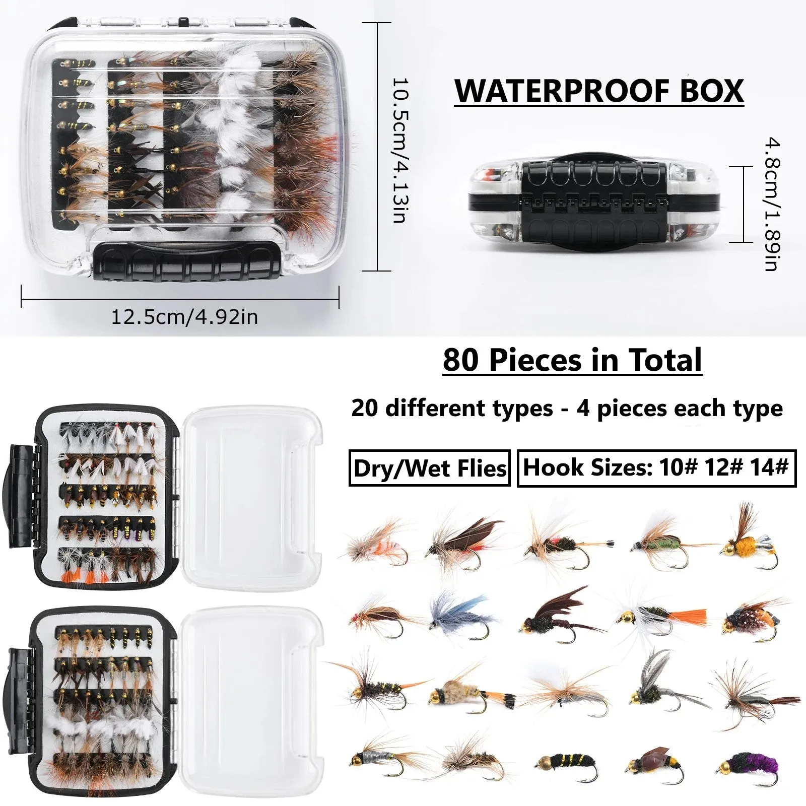 Fly Fishing Reel Combo Set with Artificial Flies