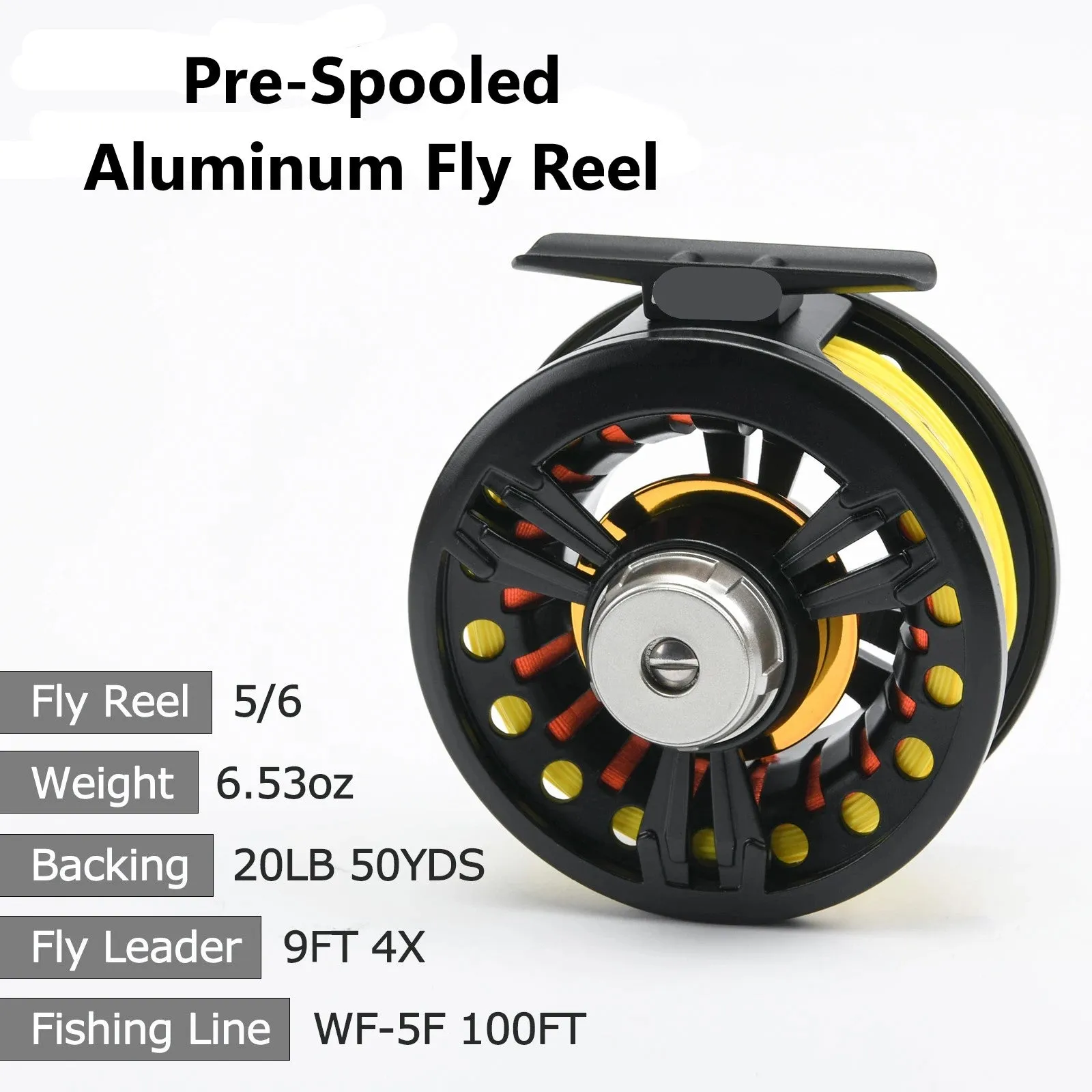 Fly Fishing Reel Combo Set with Artificial Flies