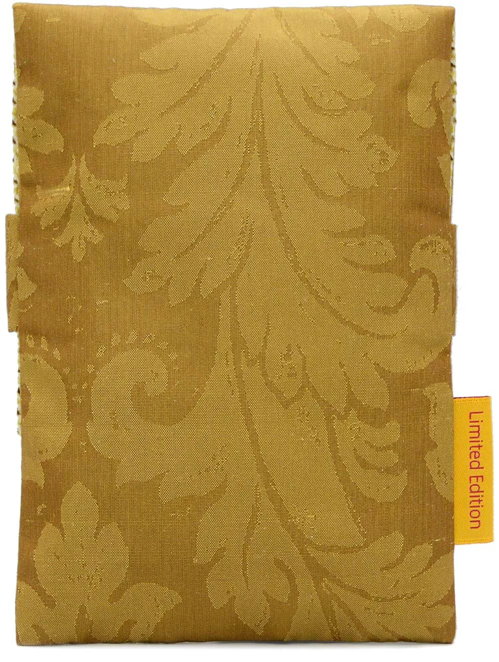 Foldover pouch in ecclesiastical "Acanthus Leaf" GOLD silk