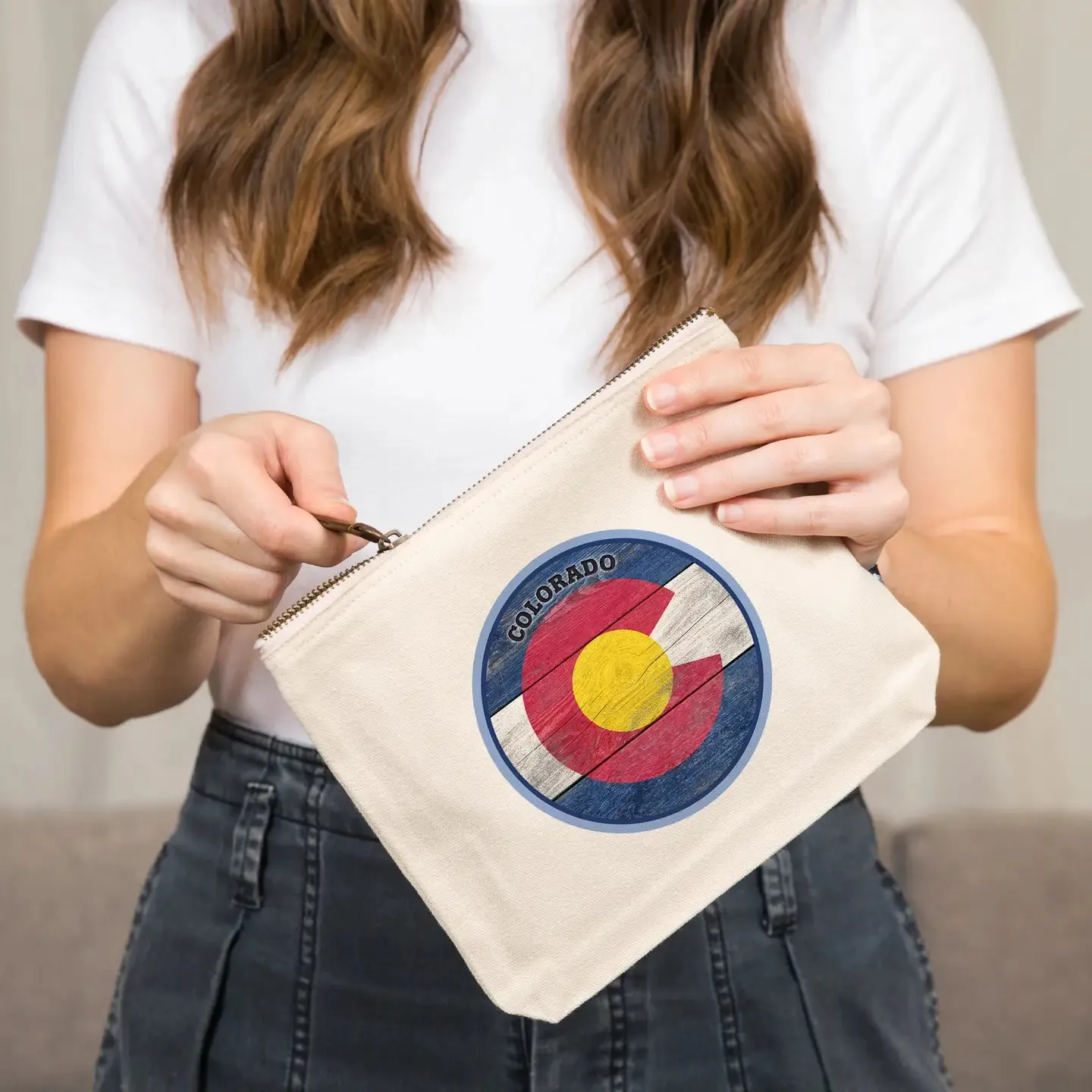 Go Bag Pouch Colorado in Rustic State Flag