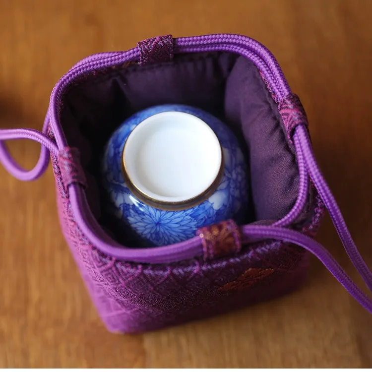 Gohobi Colourful Teaware Storage Travel Bag